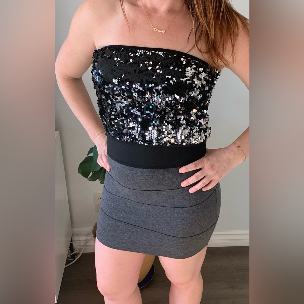 Sequin Crop Top